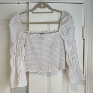 Aqua (Bloomingdale’s) peasant top